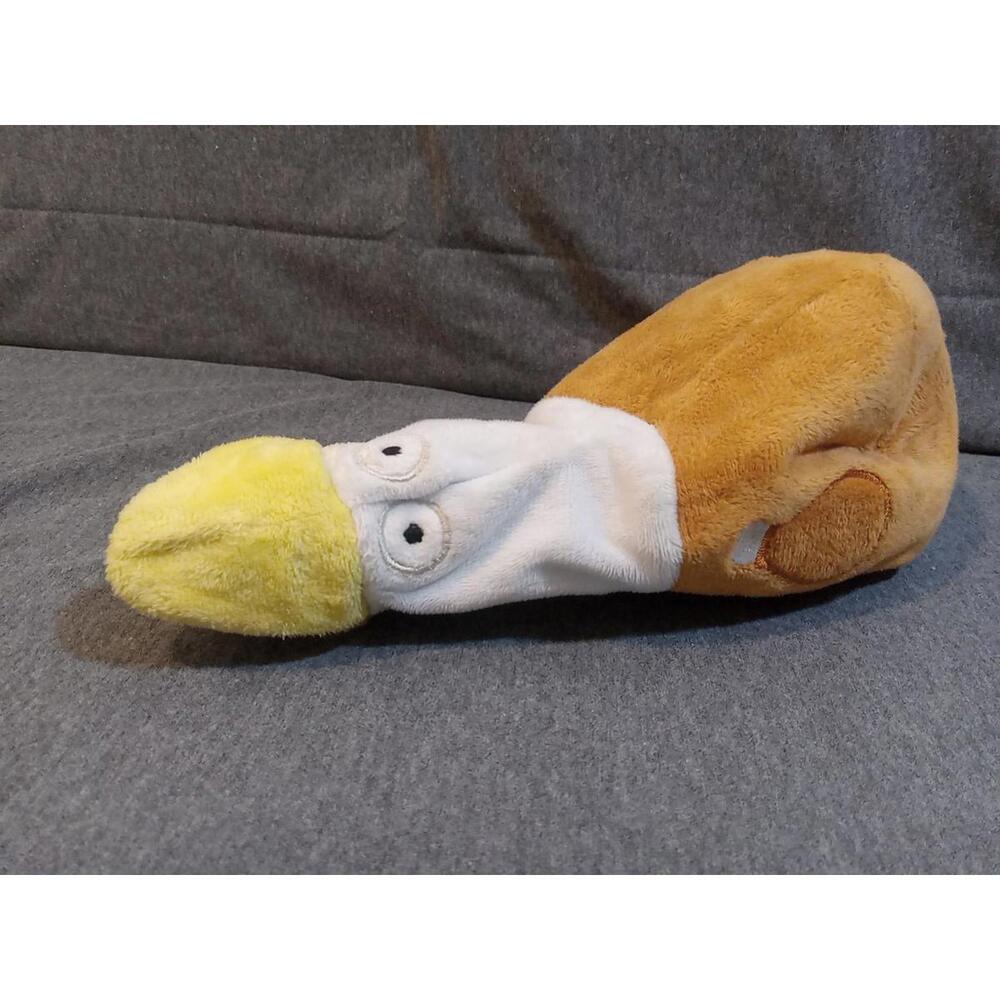 Barkbox Ducken Turkey Dog Toy Brown Yellow Medium Stuffed Squeaker Crinkle